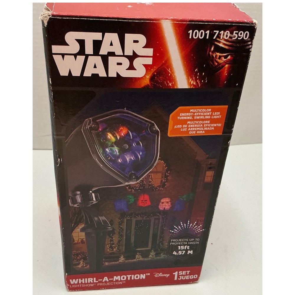 Star Wars Whirl-A-Motion LED‎ Projector LightShow Darth Vader Stormtrooper Gemmy
